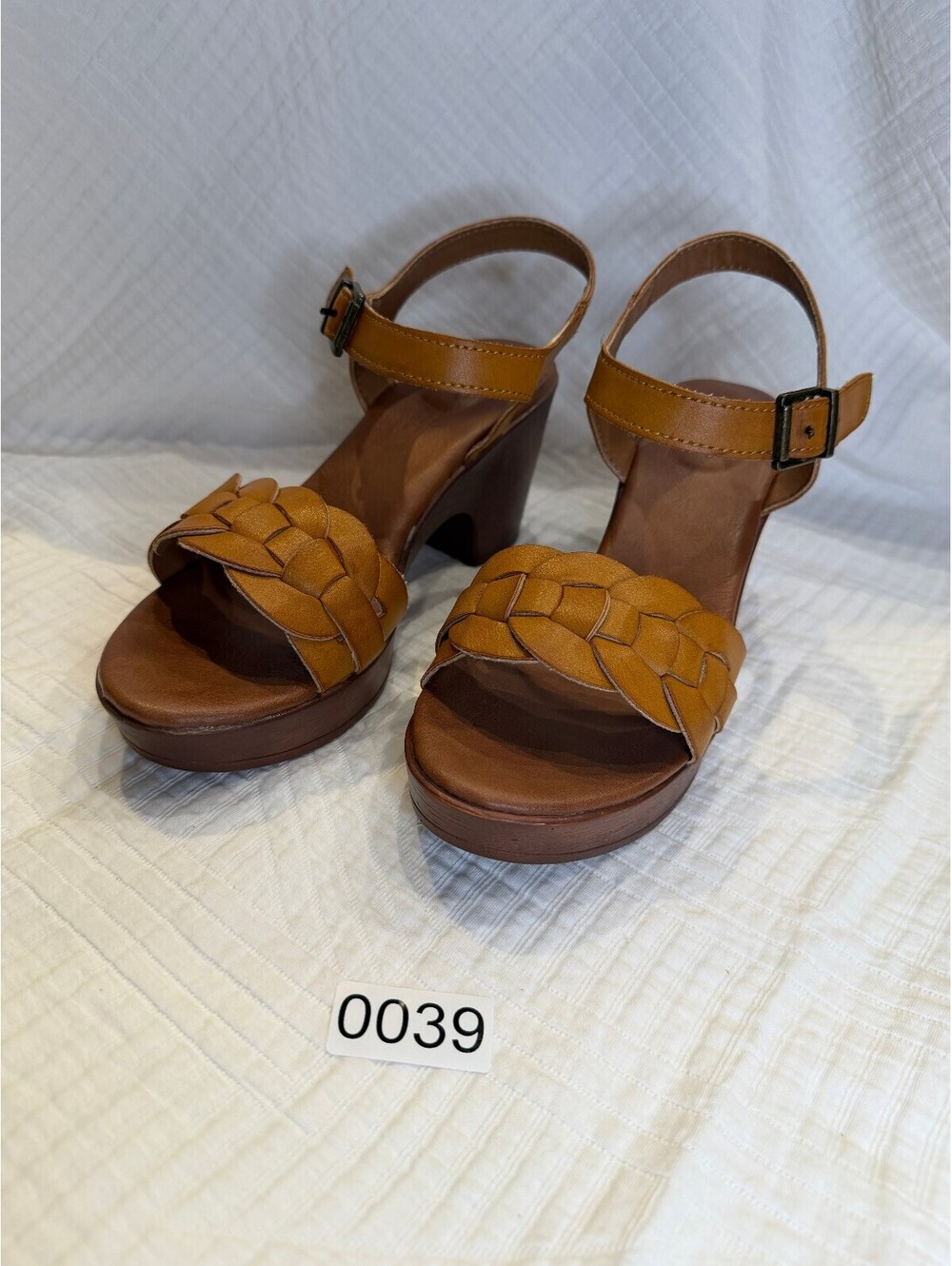 b.o.c mustard woven strap platform sandals